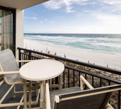 Balcony seating and view