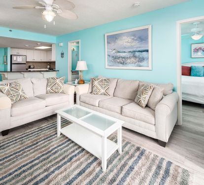 Living room with sleeper sofa