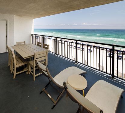Balcony seating and view