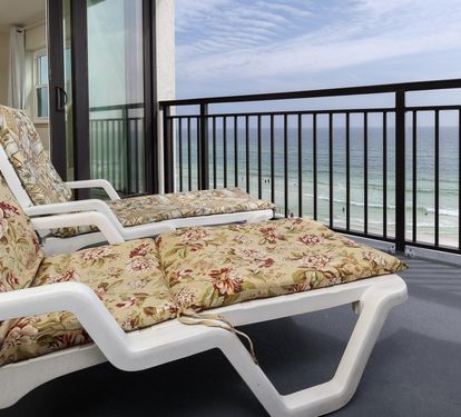 Chaise view on balcony