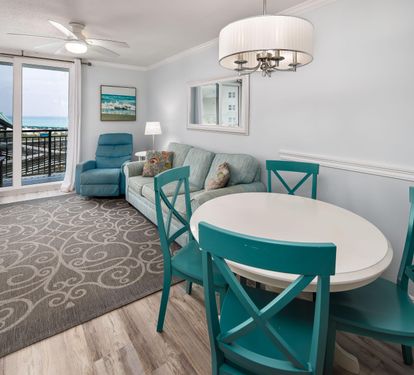 Dining area into living room