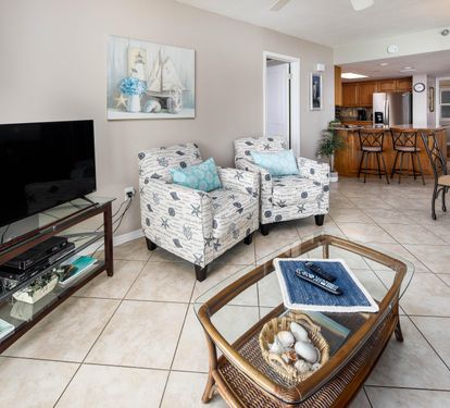 Open living room/dining area