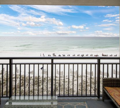 Balcony seating and view