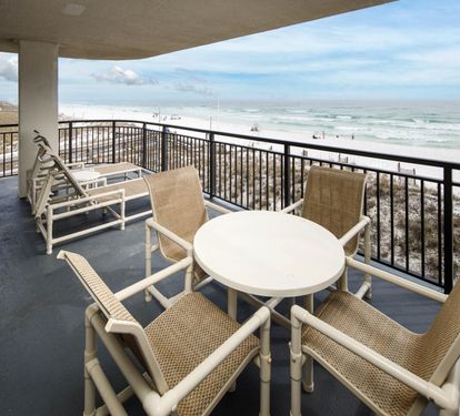 Balcony seating and view