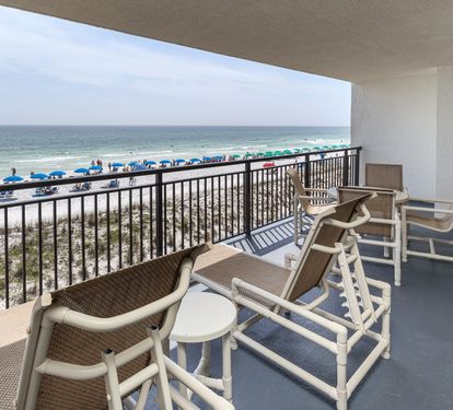 Balcony seating and view