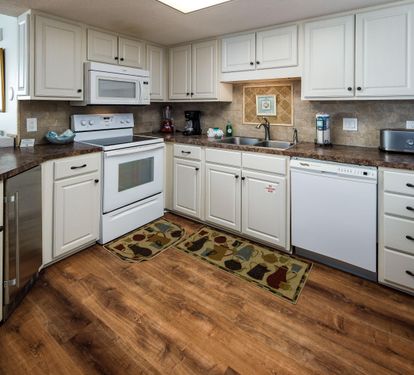 Kitchen with stand alone ice maker