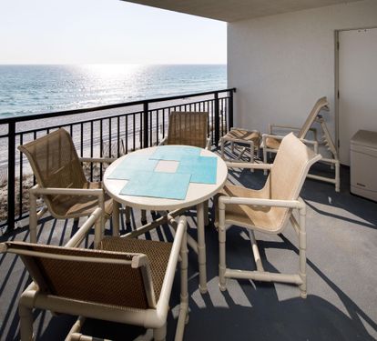 Balcony seating and view