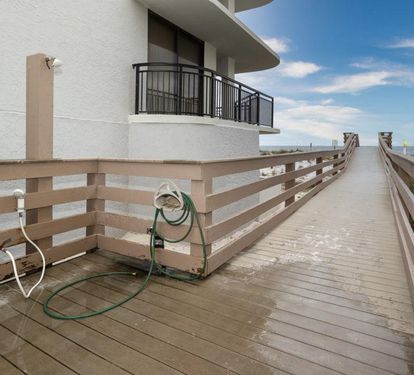Private beach access and shower