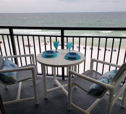 Balcony seating and view