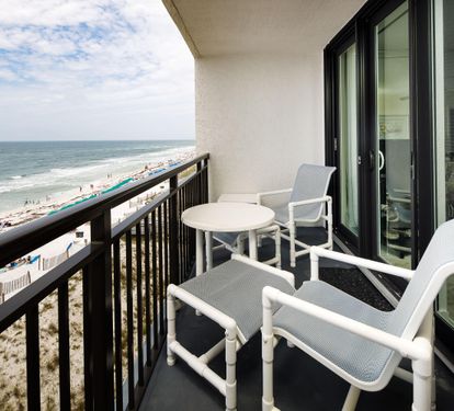 Balcony seating view southwest