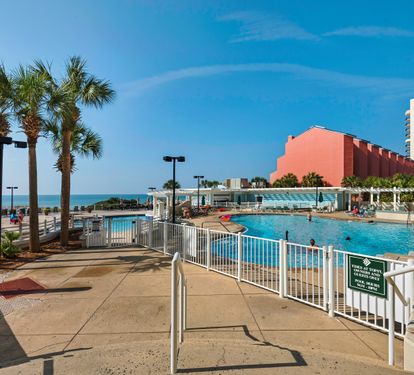 Tides pools with the Gulf just beyond.