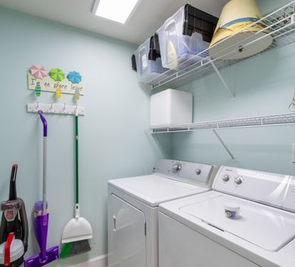 In-unit washer and dryer.