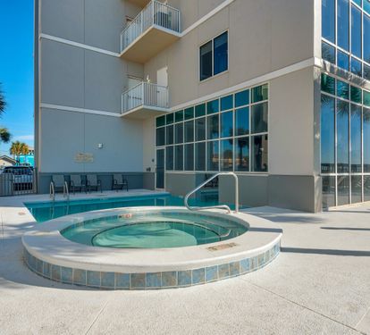 Hot tub and outdoor pool area.