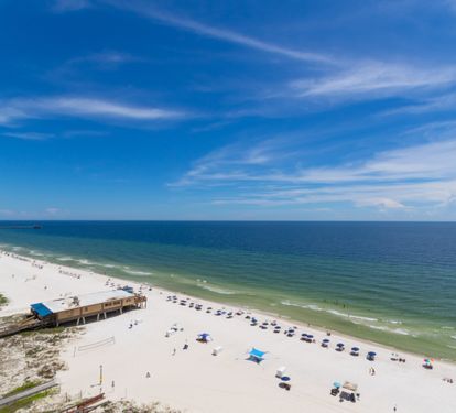 Elevated beach and Gulf view along the coastline.