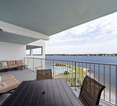 Compass Point 308 Balcony with Outdoor Seating