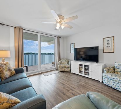 Compass Point 308 Living Room with Queen Sleeper
