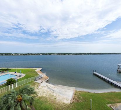 Compass Point 308 Lagoon & Pool Views from Balcony