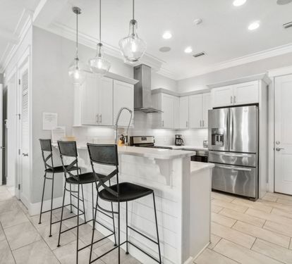 1st Floor Kitchen with Bar Seating for 3